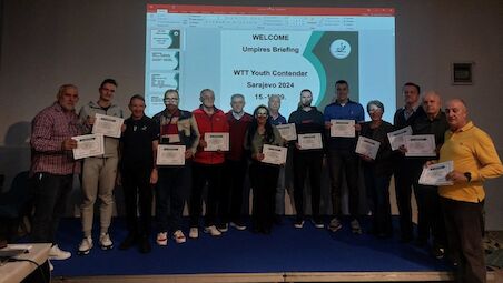  ETTU URC Organized Match Officials Training in Sarajevo